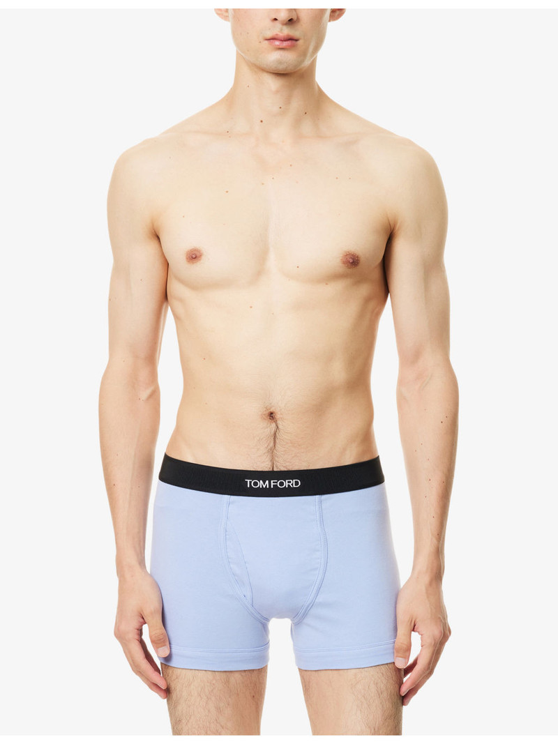 TOM FORD Branded-Waistband Cotton-Stretch Boxer Briefs outlook