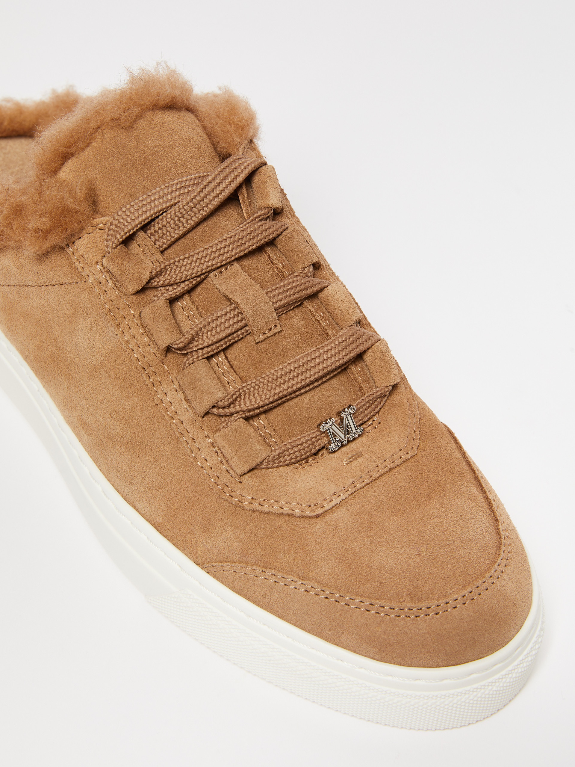 TSLIDESNEAKER Slide sneakers in suede and Teddy fabric - 4