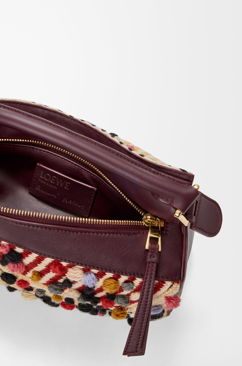 Small Puzzle bag in embroidered textile 9