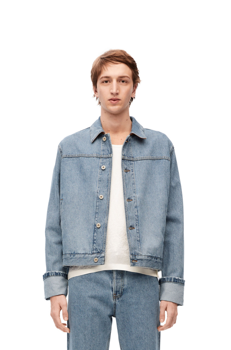 Fisherman turn-up jacket in denim 3