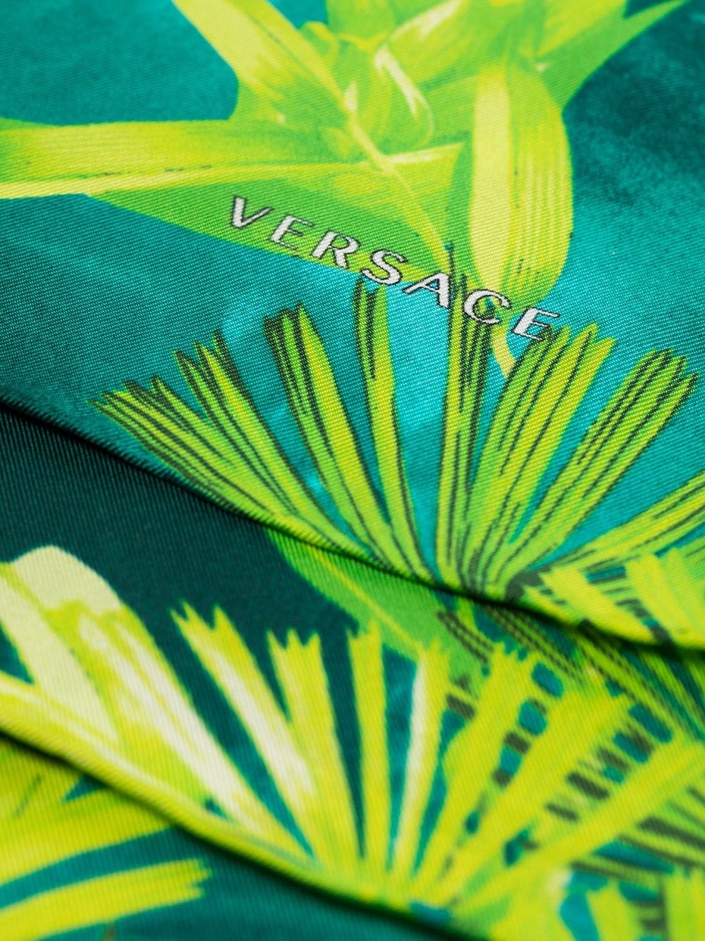 tropical-print silk scarf - 3