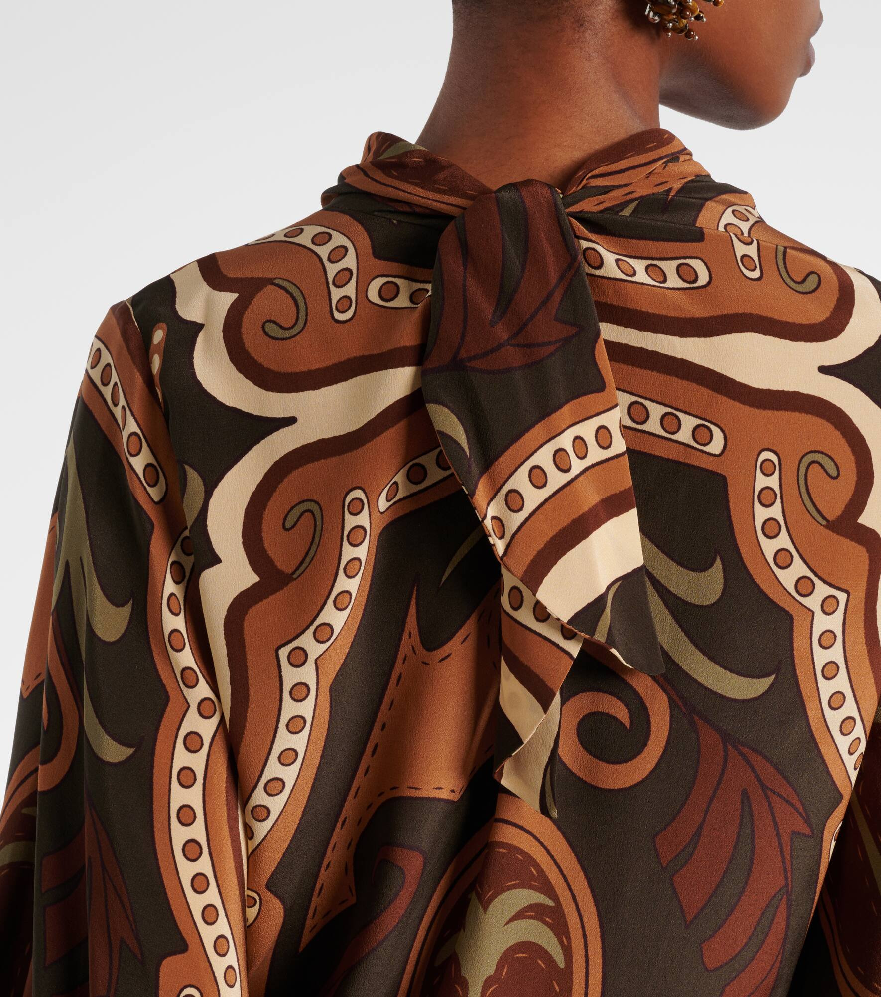 Printed silk blouse - 5