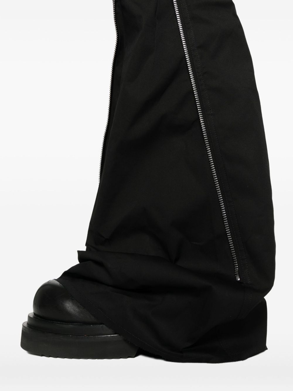 zip-detail flared trousers - 5