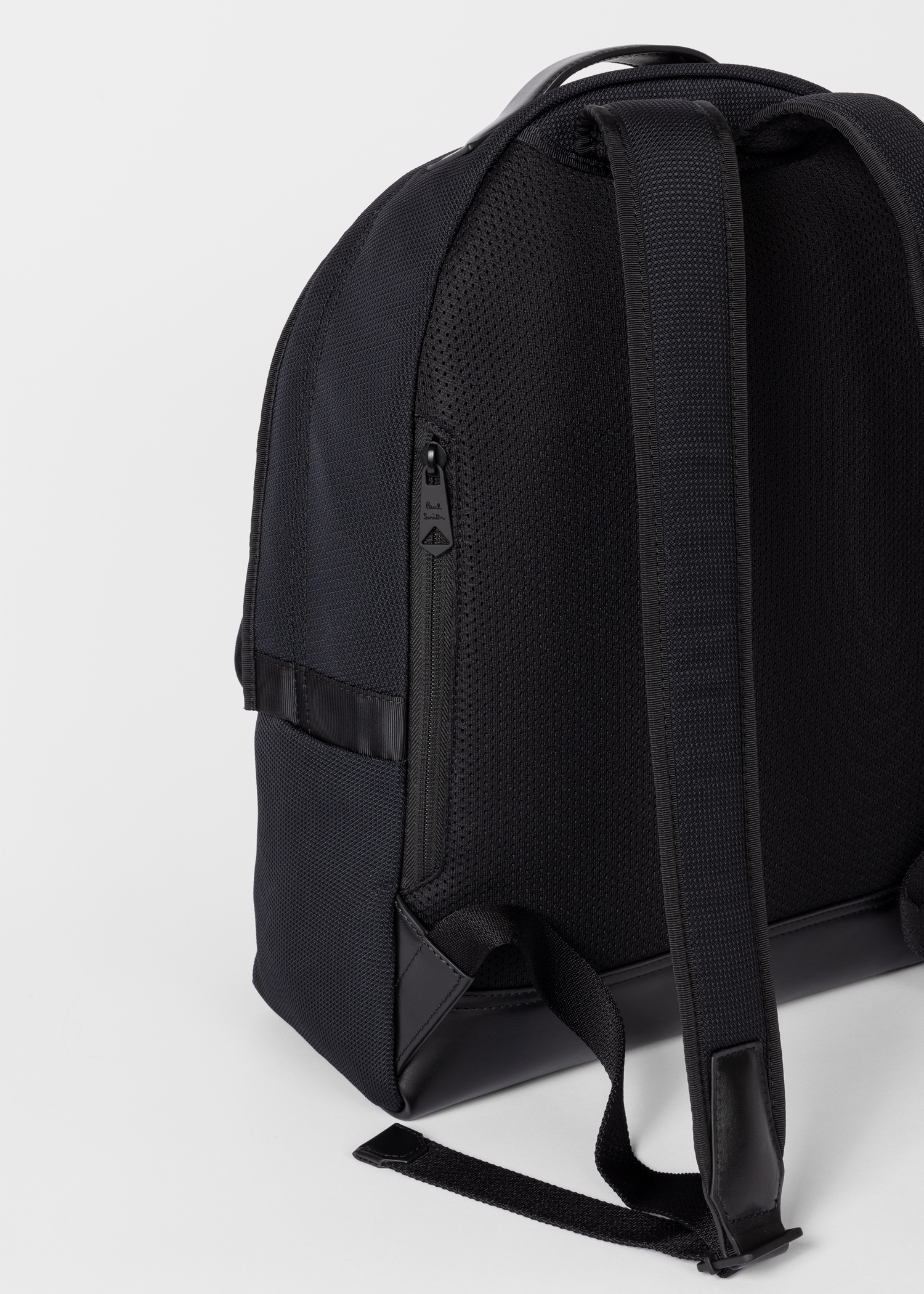 Black 'Signature Stripe' Backpack - 6