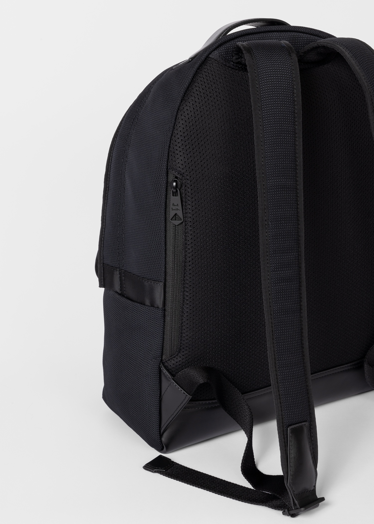 Black 'Signature Stripe' Backpack - 6