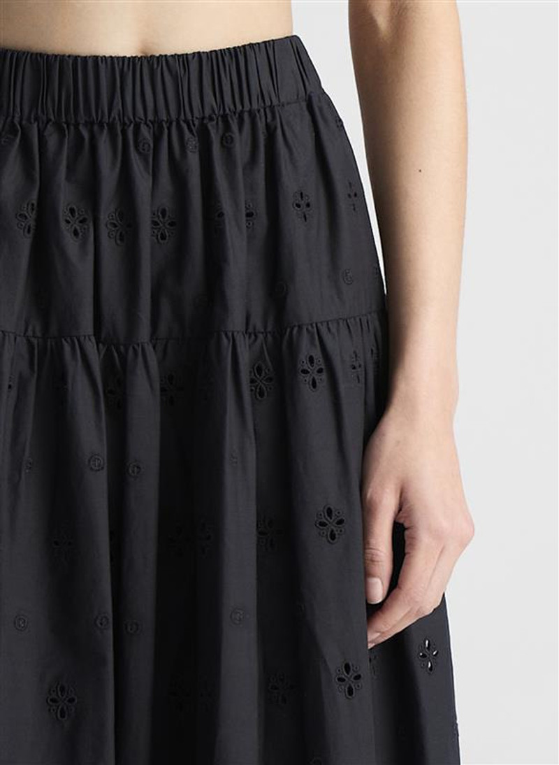 Jay Embroidered Cotton Midi Skirt 3