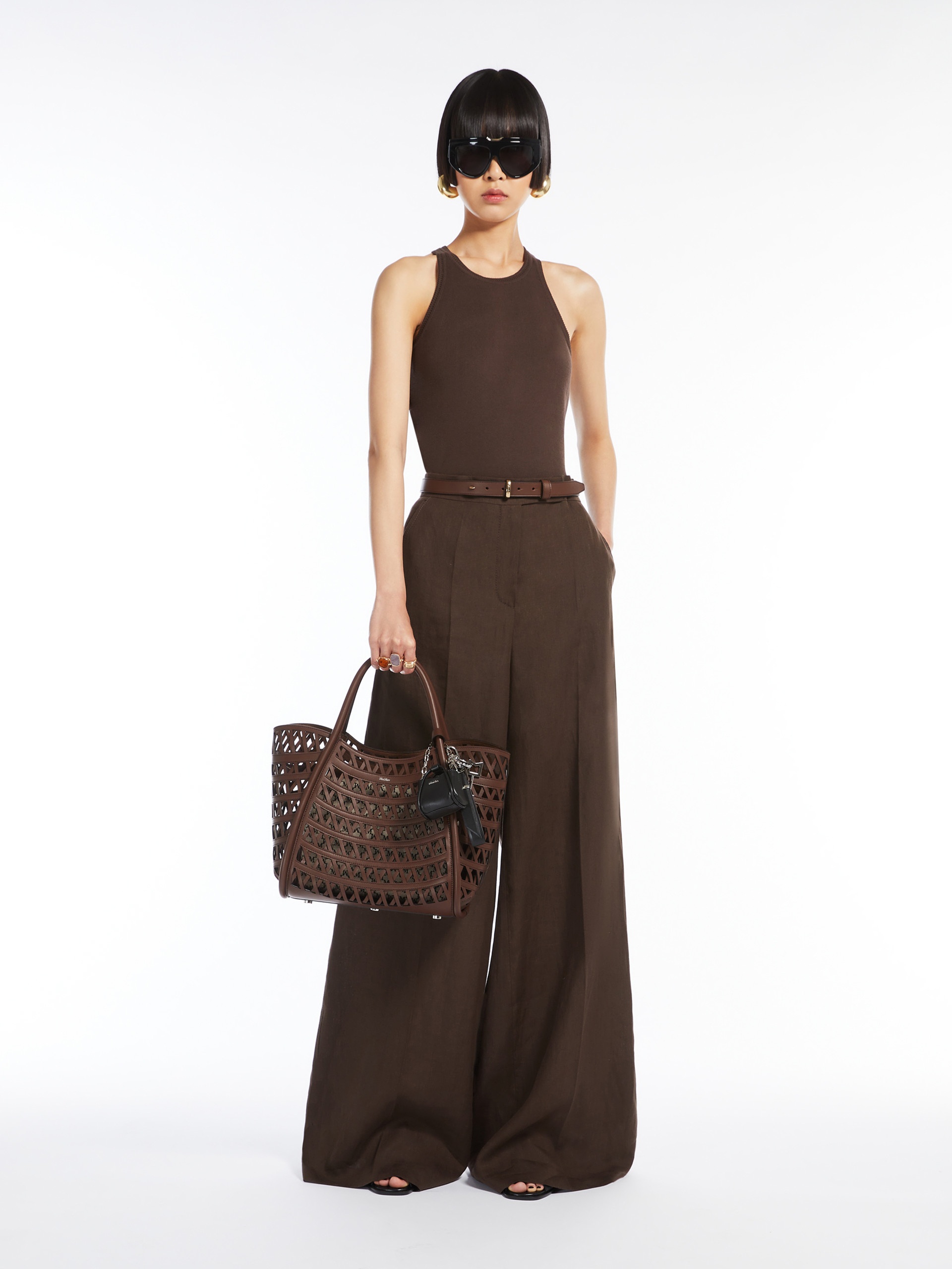 MARINESWEAVING Woven leather small Marine bag - 7