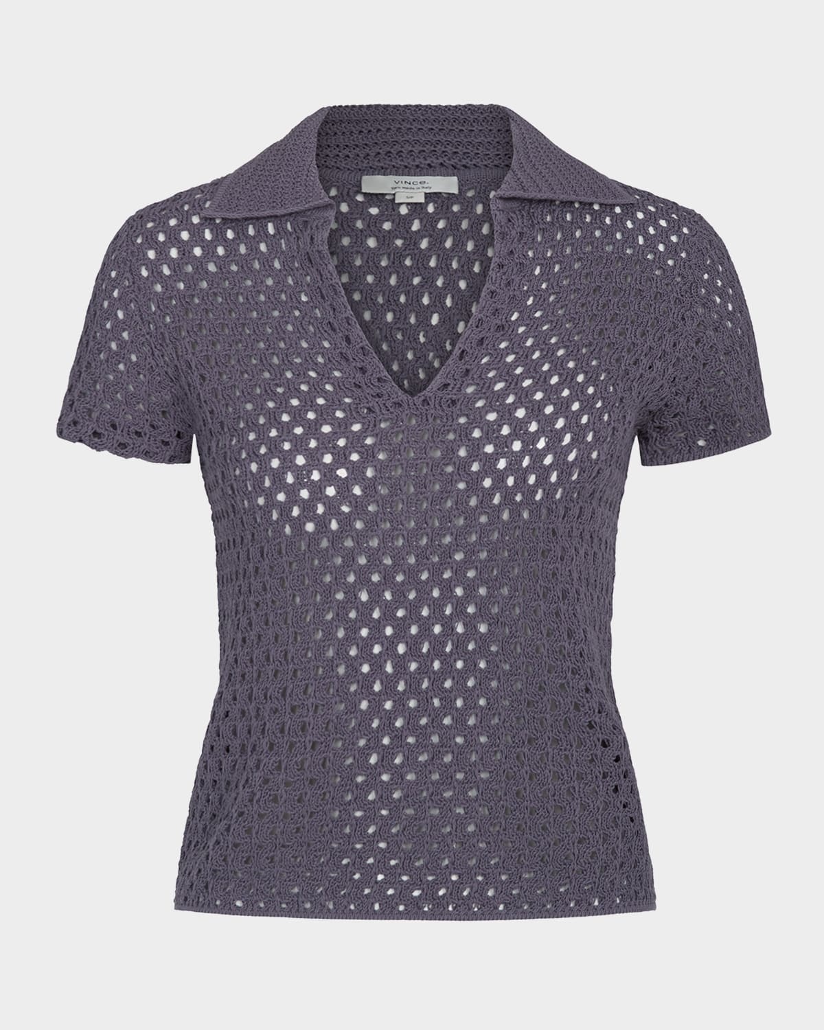 Short-Sleeve Macrame Top - 1