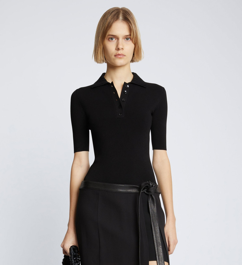 Silk Viscose Polo Bodysuit 2