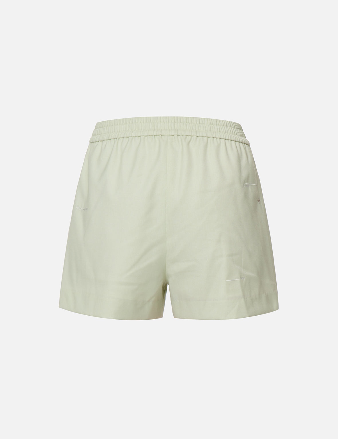 Slogan Embroidery Wool-blend Shorts - 8