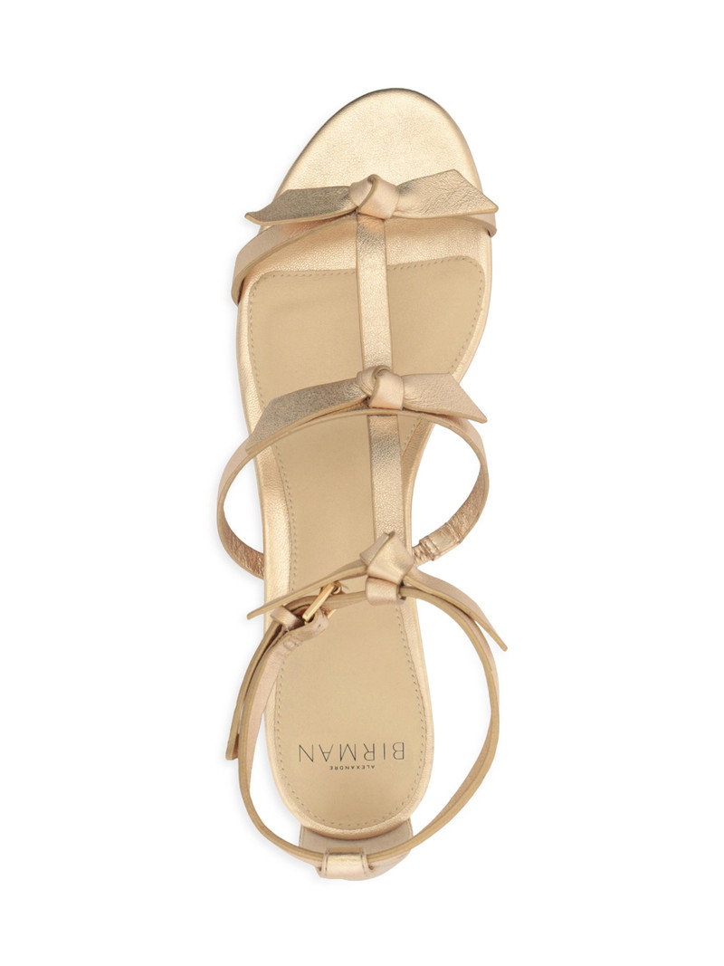 Women's Slim Lolita 30MM Leather Sandals - Golden 4