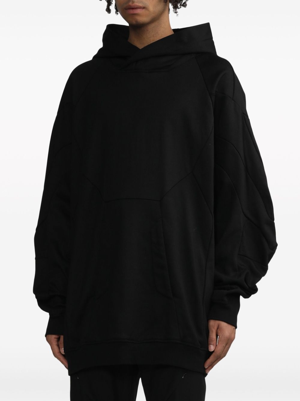 long-sleeve panelled hoodie - 3