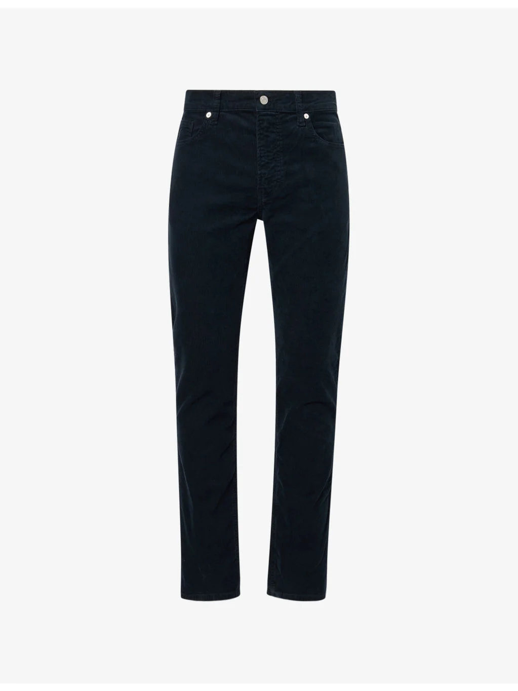 Mid-Rise Straight-Leg Cotton-Corduroy Trousers - 1