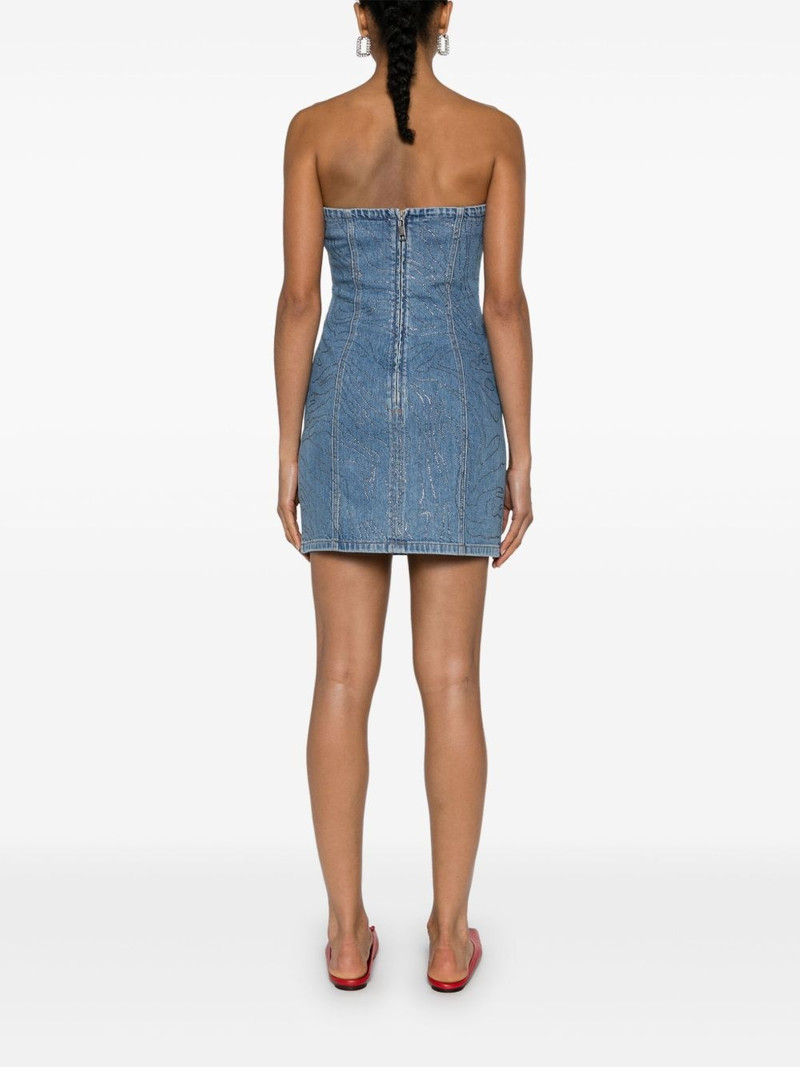 crystal-embellished denim mini dress 4