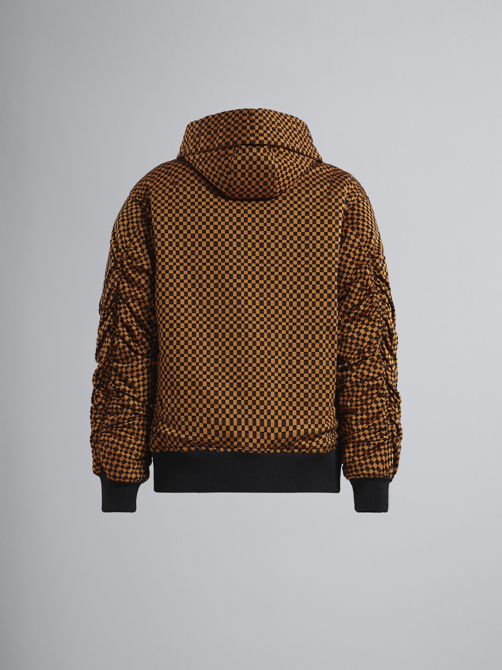 PADDED CHECK JACQUARD JERSEY BOMBER JACKET - 3