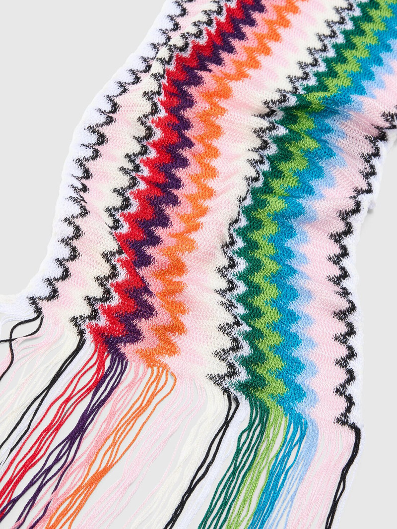 Missoni Viscose scarf with fringes and zigzag motif outlook