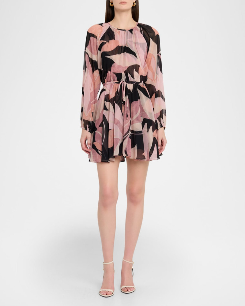 MISA Anthea Printed Chiffon Mini Dress outlook