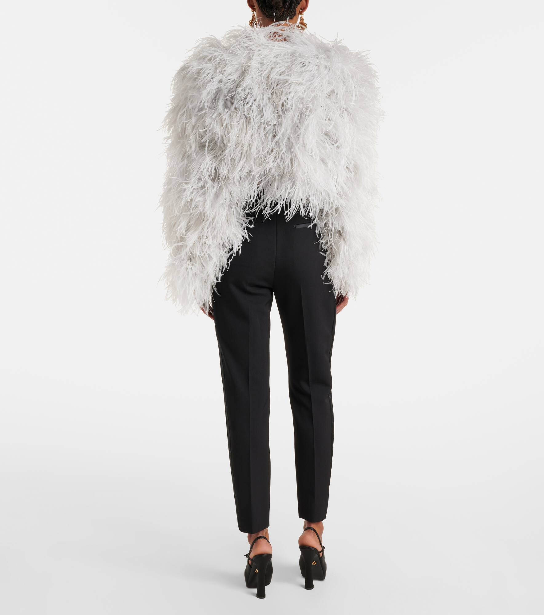 x Kim feather cropped jacket - 3