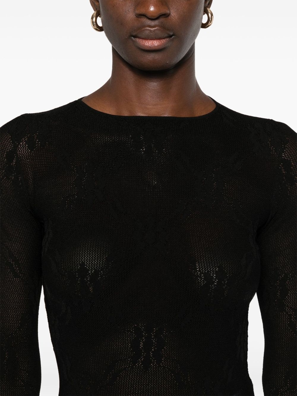 floral-lace bodysuit - 5