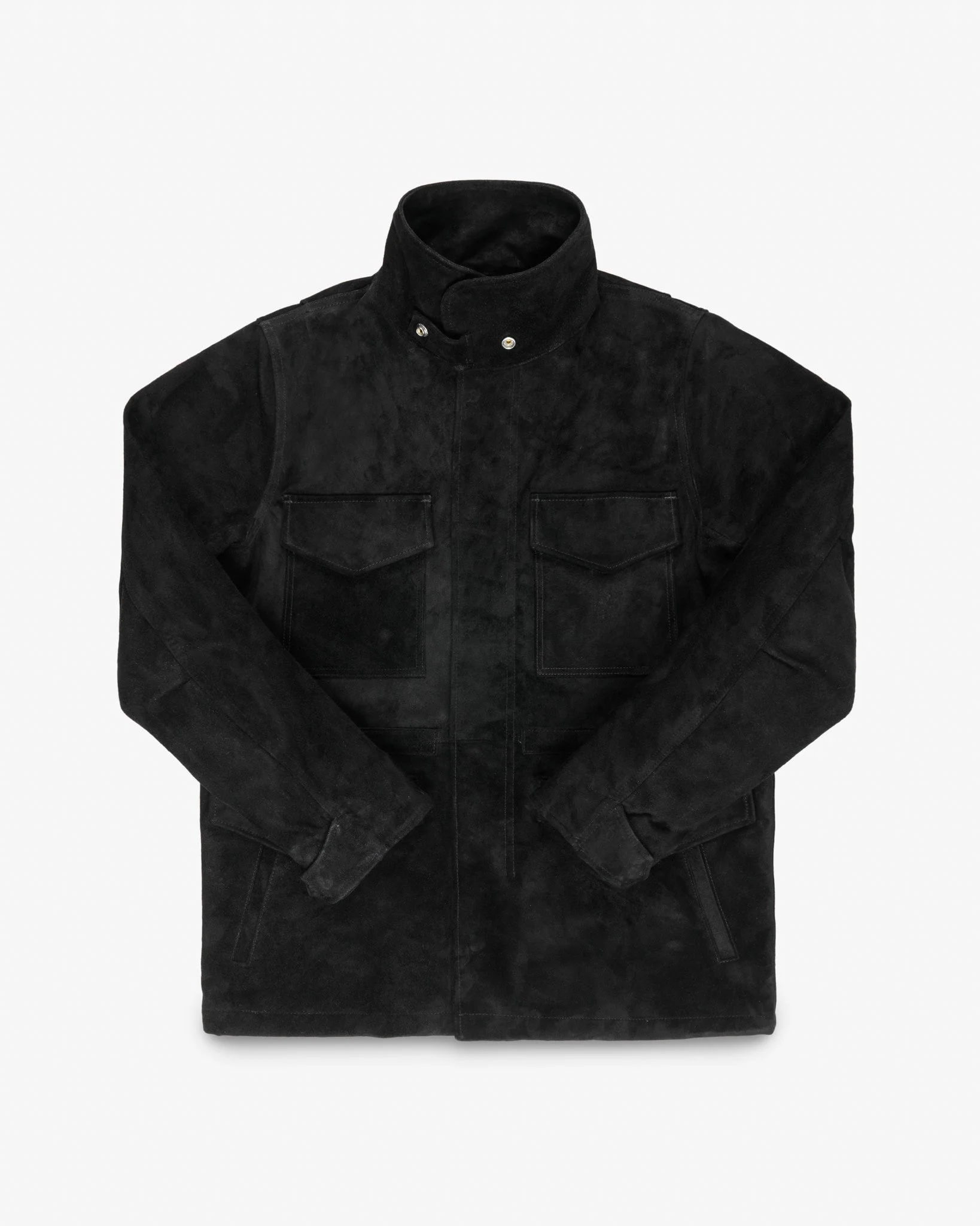 IHJ-156-BLK HORSEHIDE SUEDE M65 JACKET - BLACK - 1