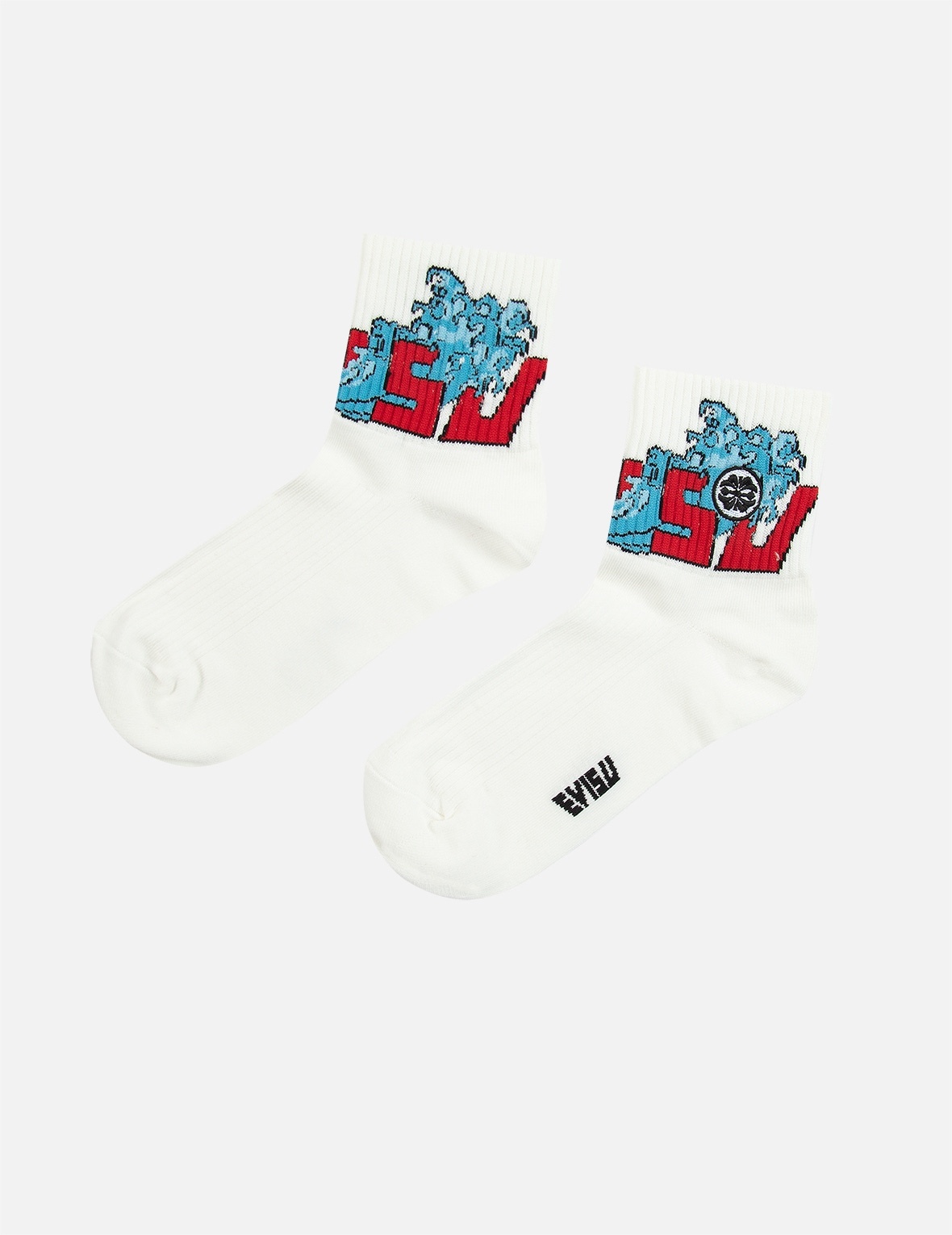 LOGO JACQUARD WITH KAMON EMBROIDERY LONG SOCKS - 1