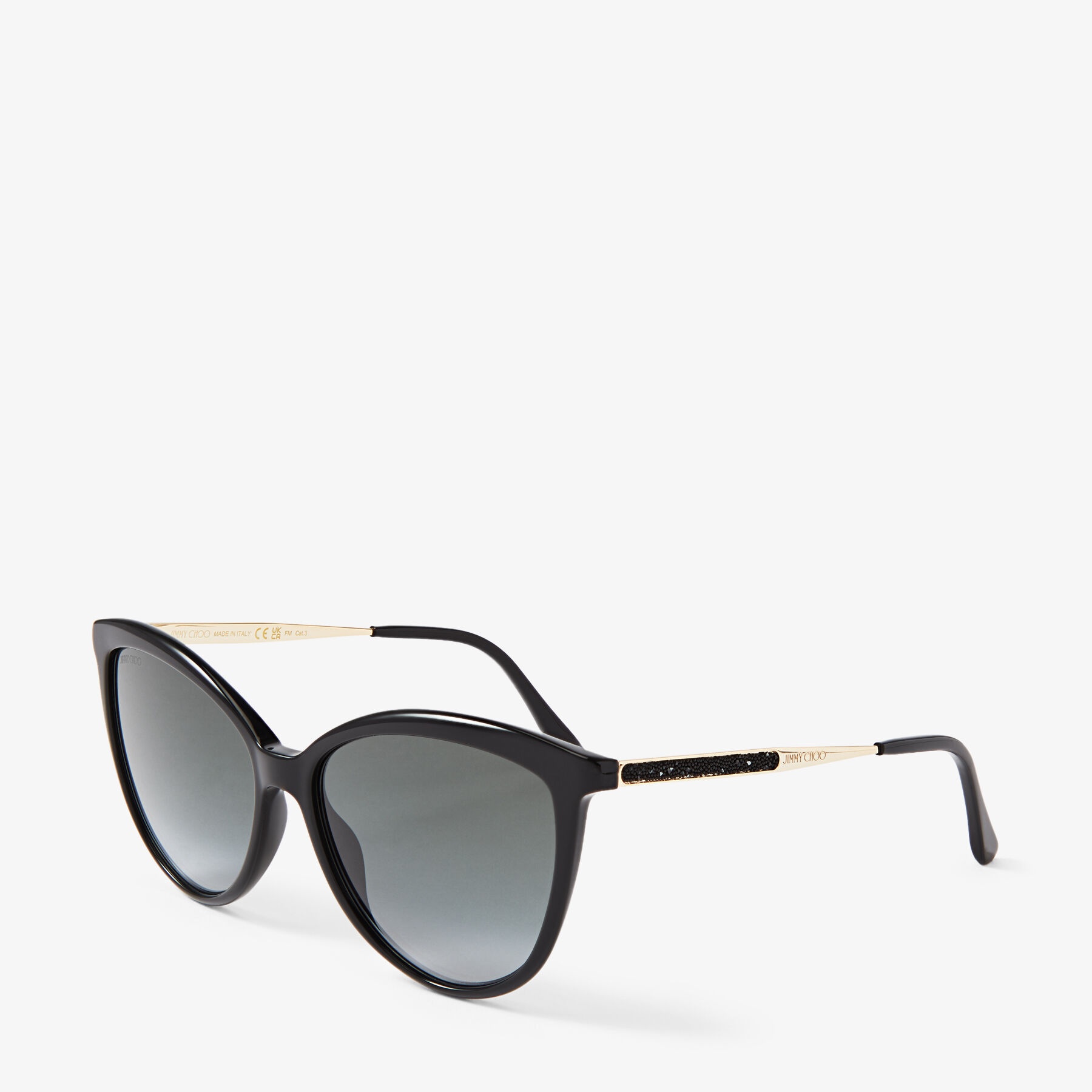 Belinda
Black Cat Eye Sunglasses with Swarovski Crystals - 3