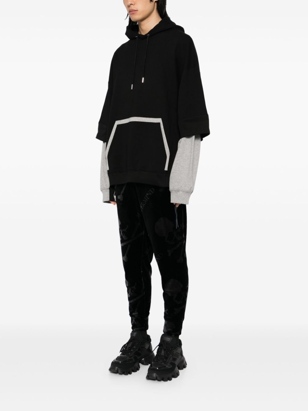 logo-embroidered hoodie - 3