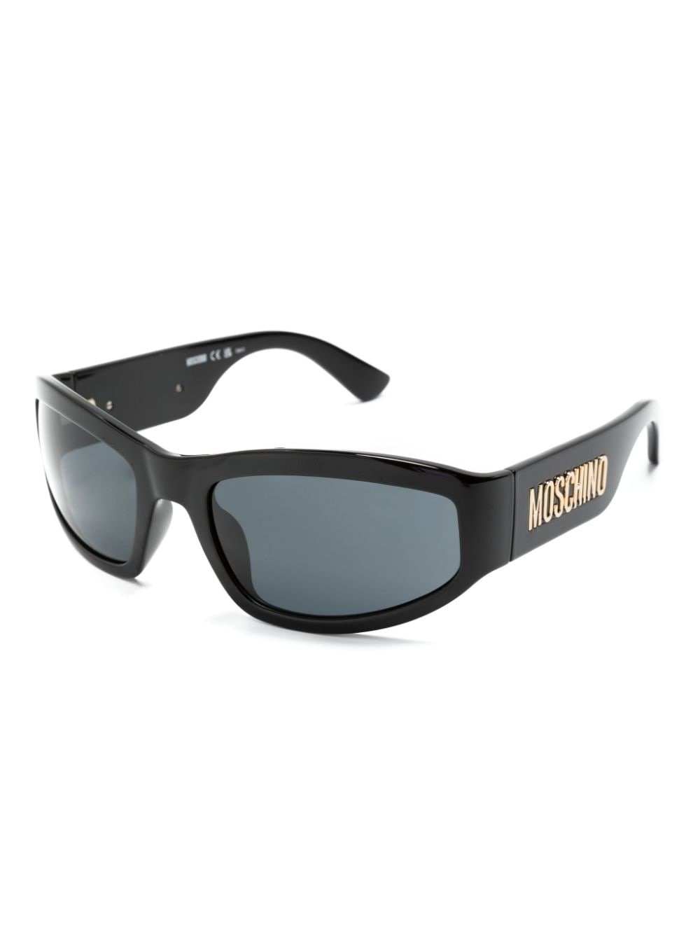 biker-style frame sunglasses - 2
