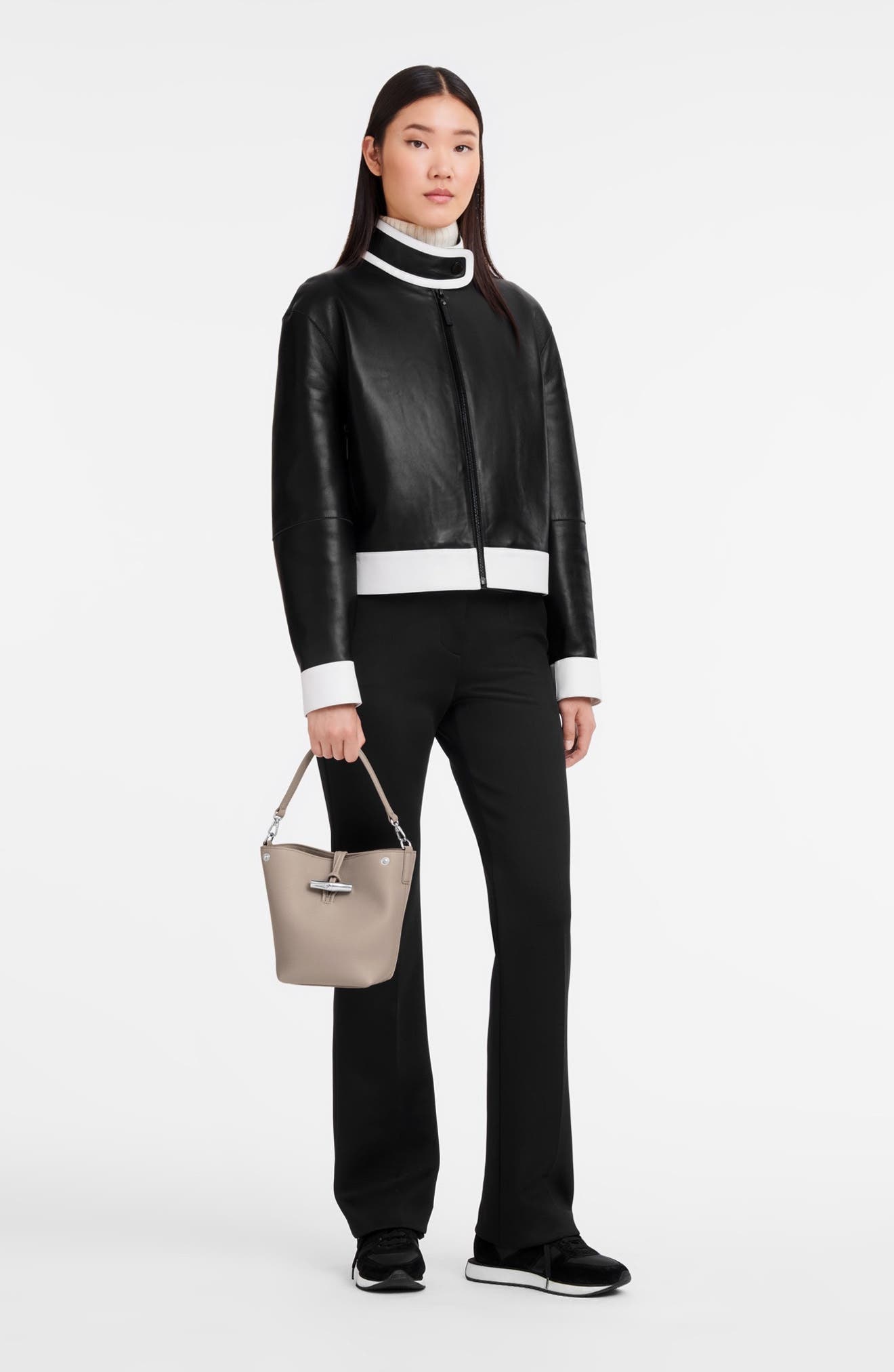 Longchamp Extra Small Le Roseau Leather Bucket Bag in Clay at Nordstrom - 2