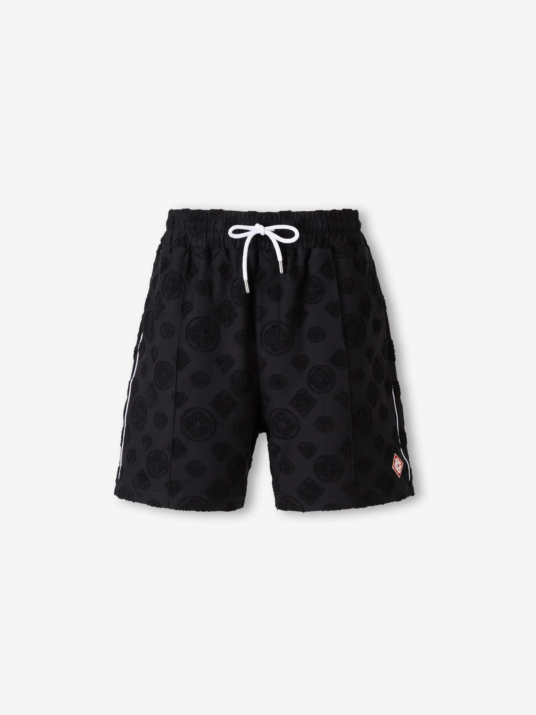 MONOGRAM TOWELLING BERMUDA SHORTS - 1