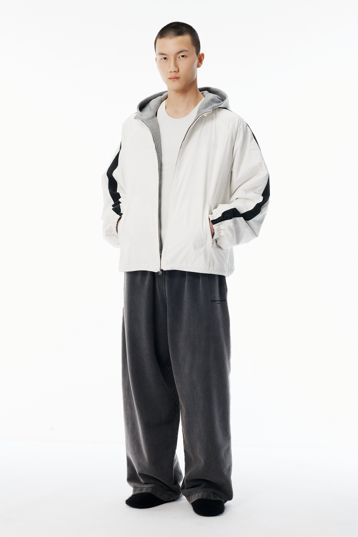 Black Reversible Track Jacket - 7