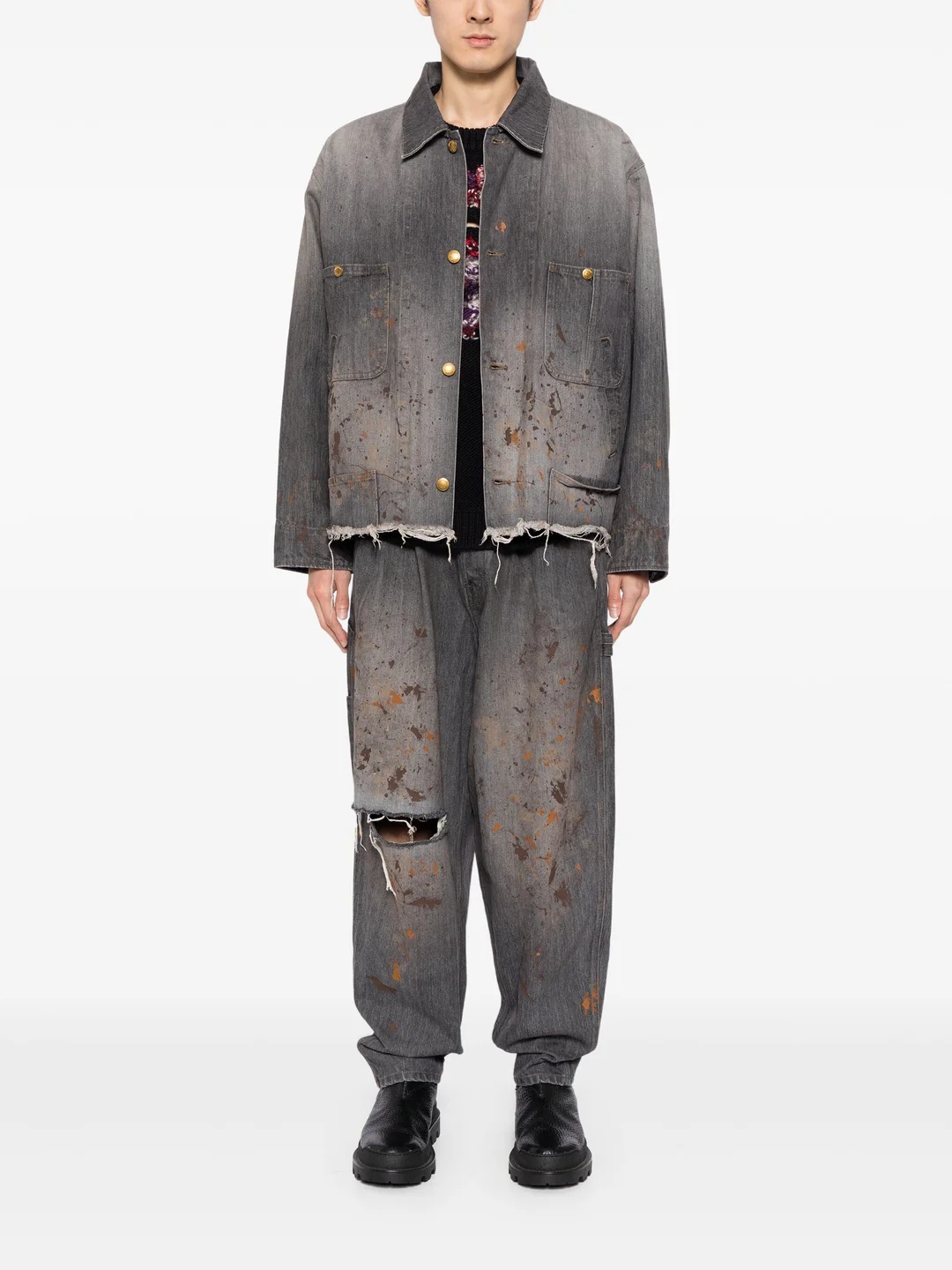 doublet Cut Off Denim Coverall | club21 | REVERSIBLE doublet Cut Off Denim Coverall | club21 | REVERSIBLE