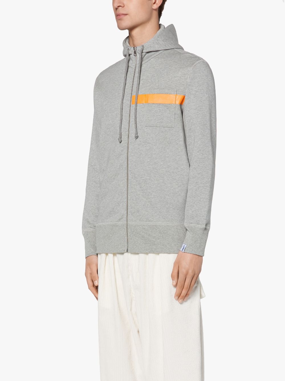 GREY X ORANGE COTTON HOODED SWEATSHIRT | GJM-208 - 3