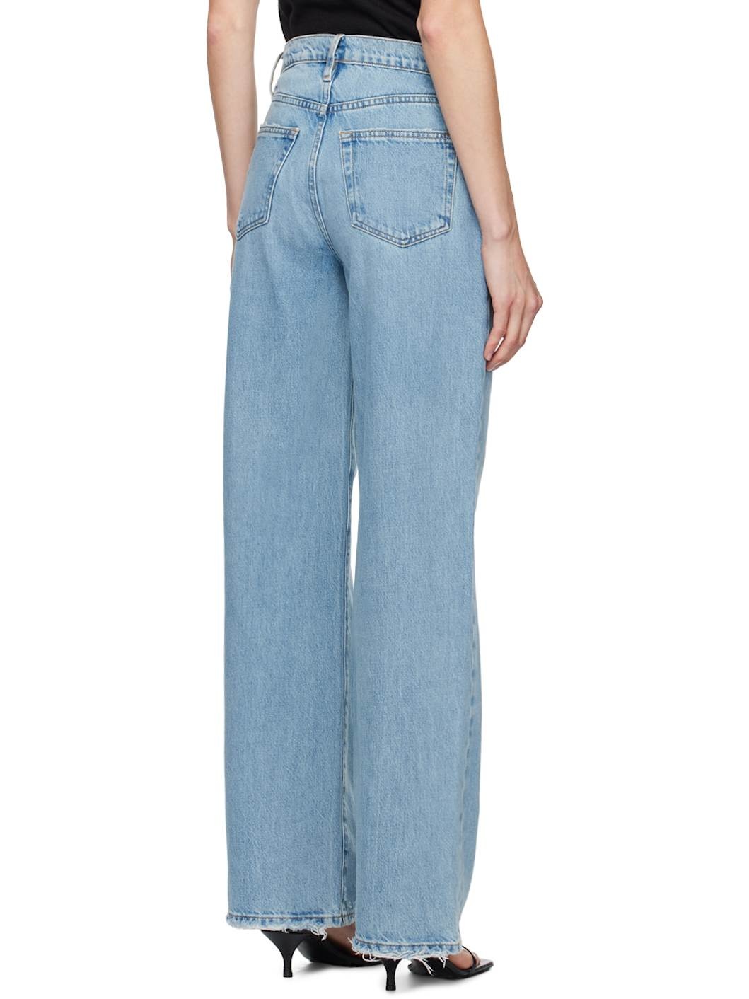 Blue 'Le Jane Wide Leg' Jeans - 3