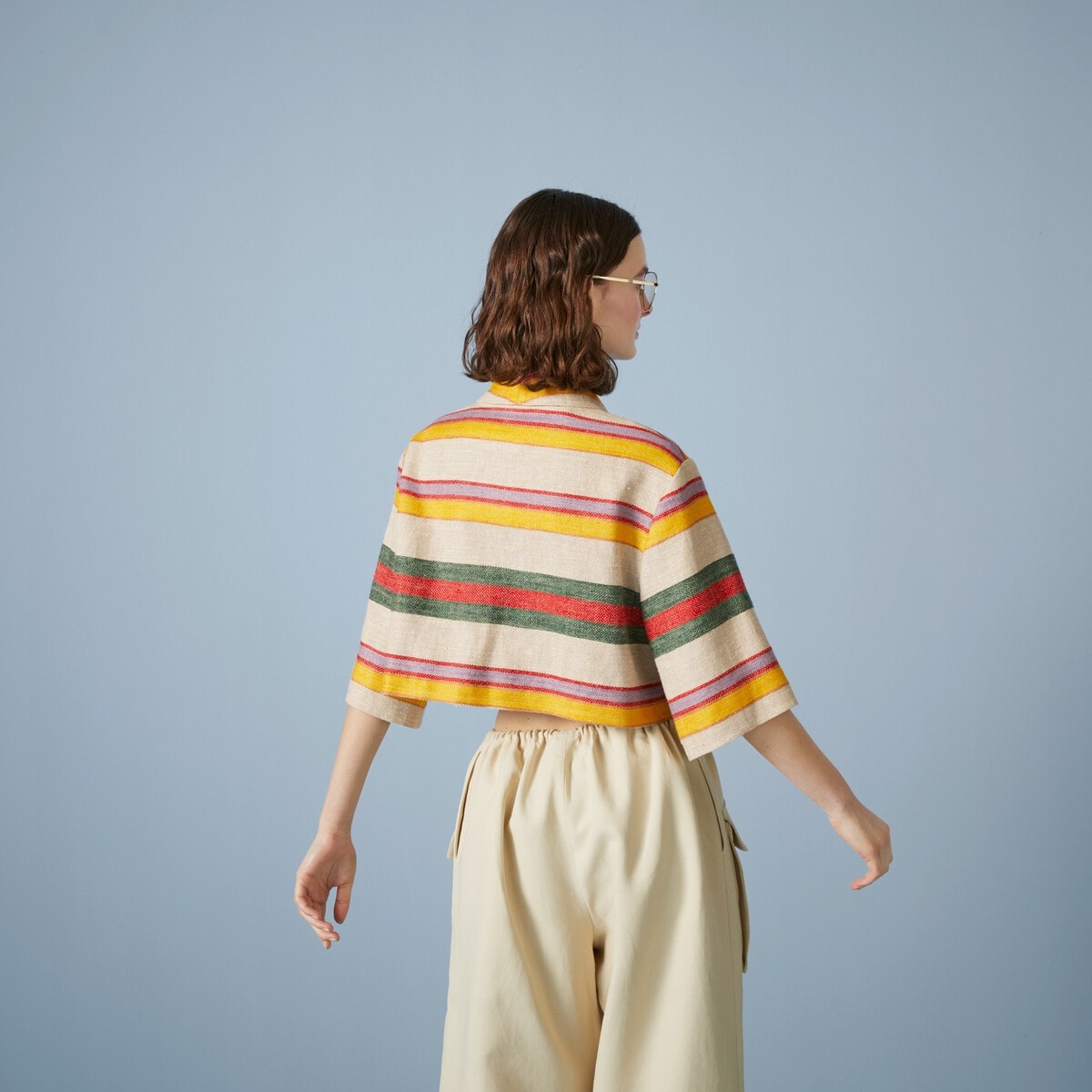 Striped linen jacket - 6