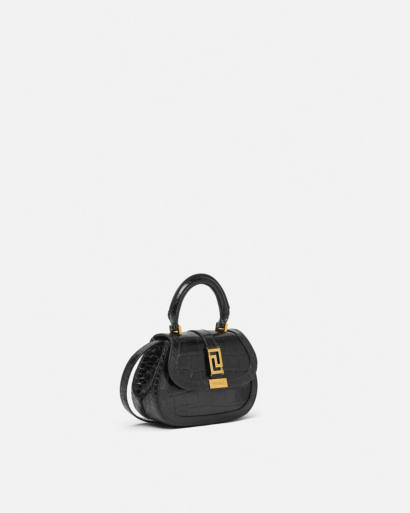 VERSACE Croc-Effect Greca Goddess Mini Bag outlook