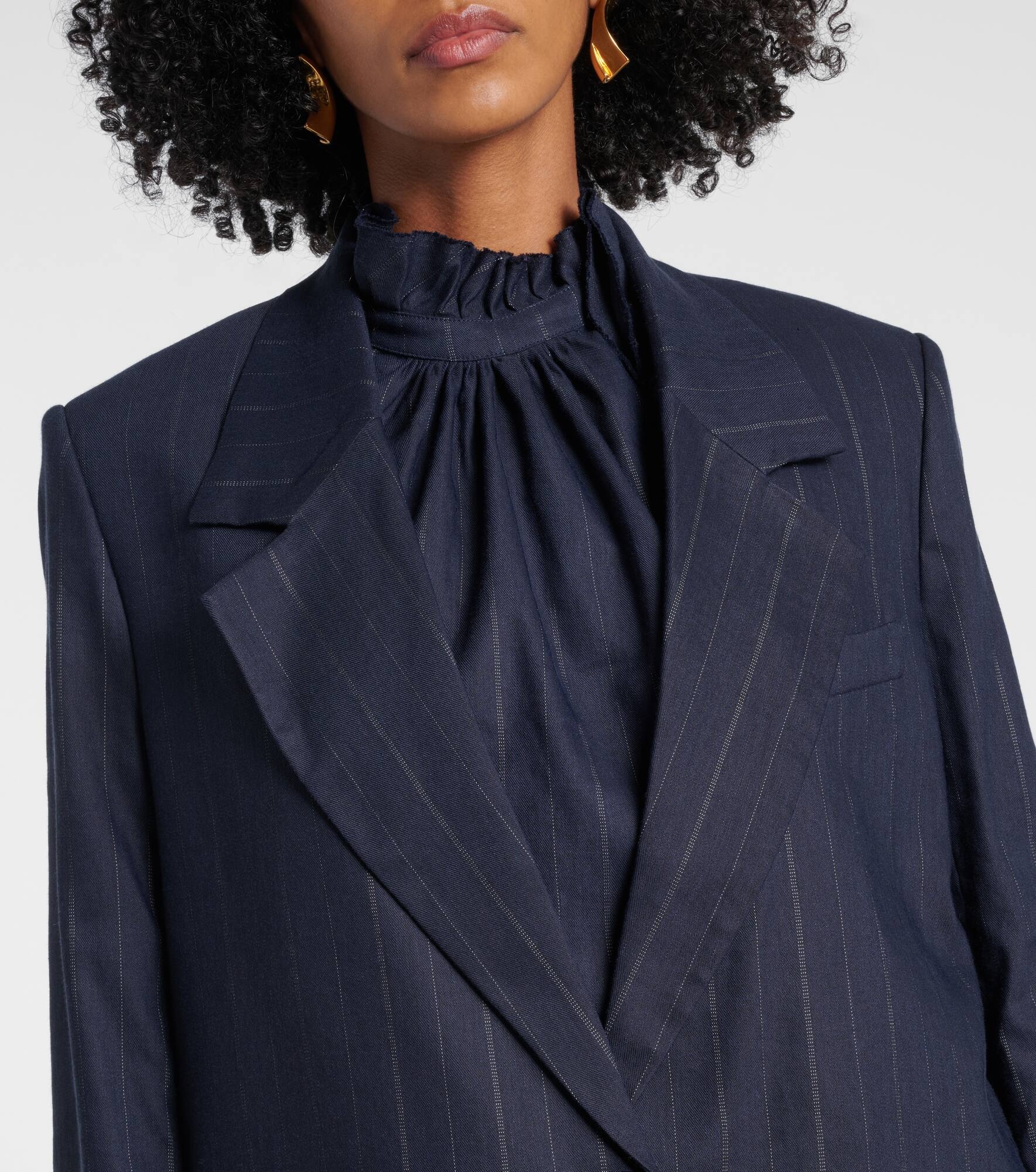 Modern Sophistication linen-blend blazer - 4
