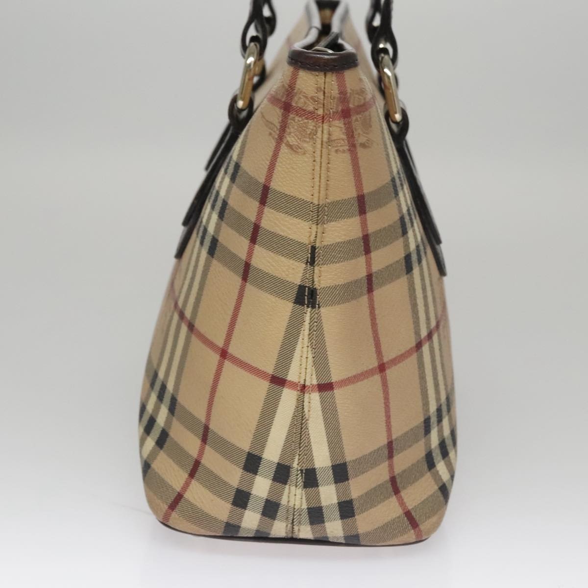 Burberry Nova Check Tote Bag Pvc Leather Beige - 3