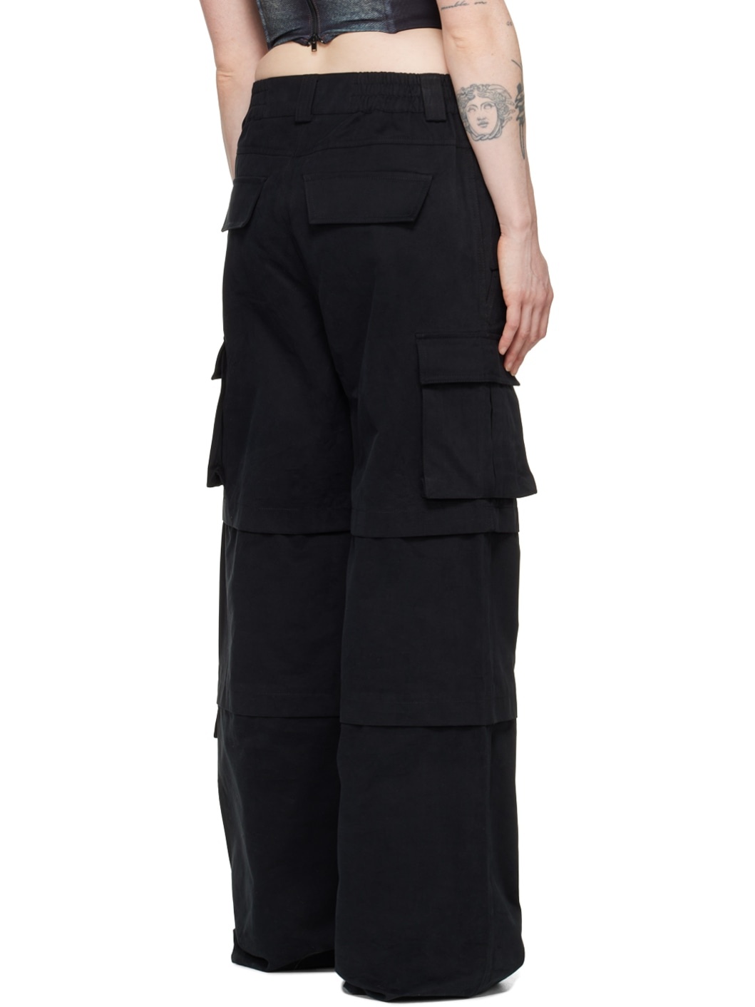 Black Baggy Work Trousers - 3