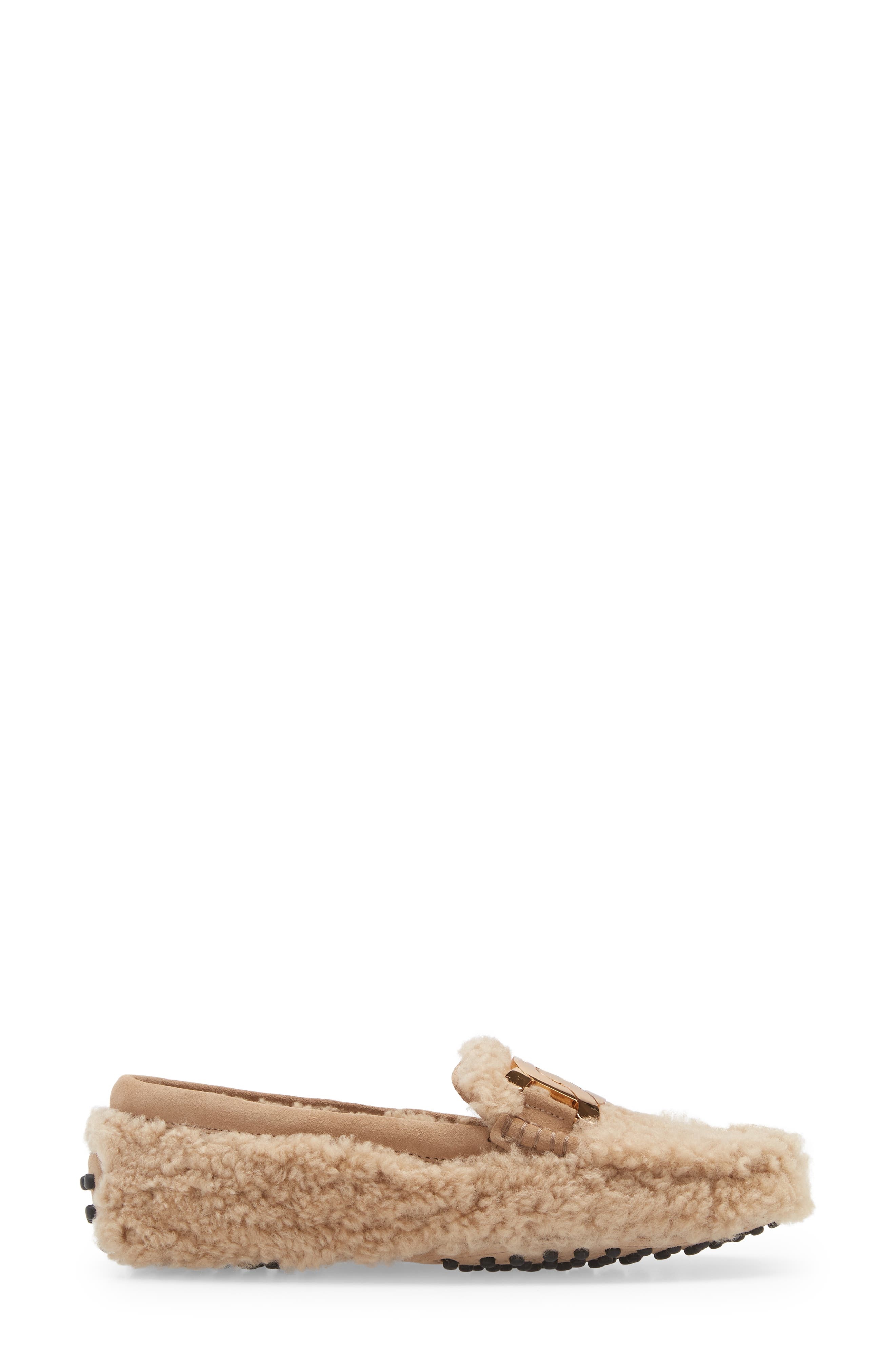 Kate Chain Detail Genuine Shearling Driving Shoe - 3