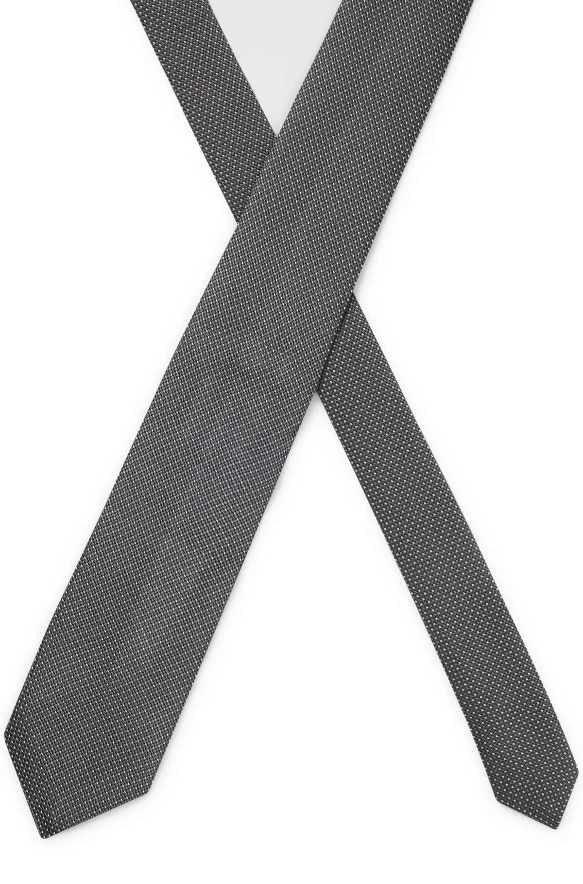 PURE-SILK TIE WITH MICRO PATTERN - 4