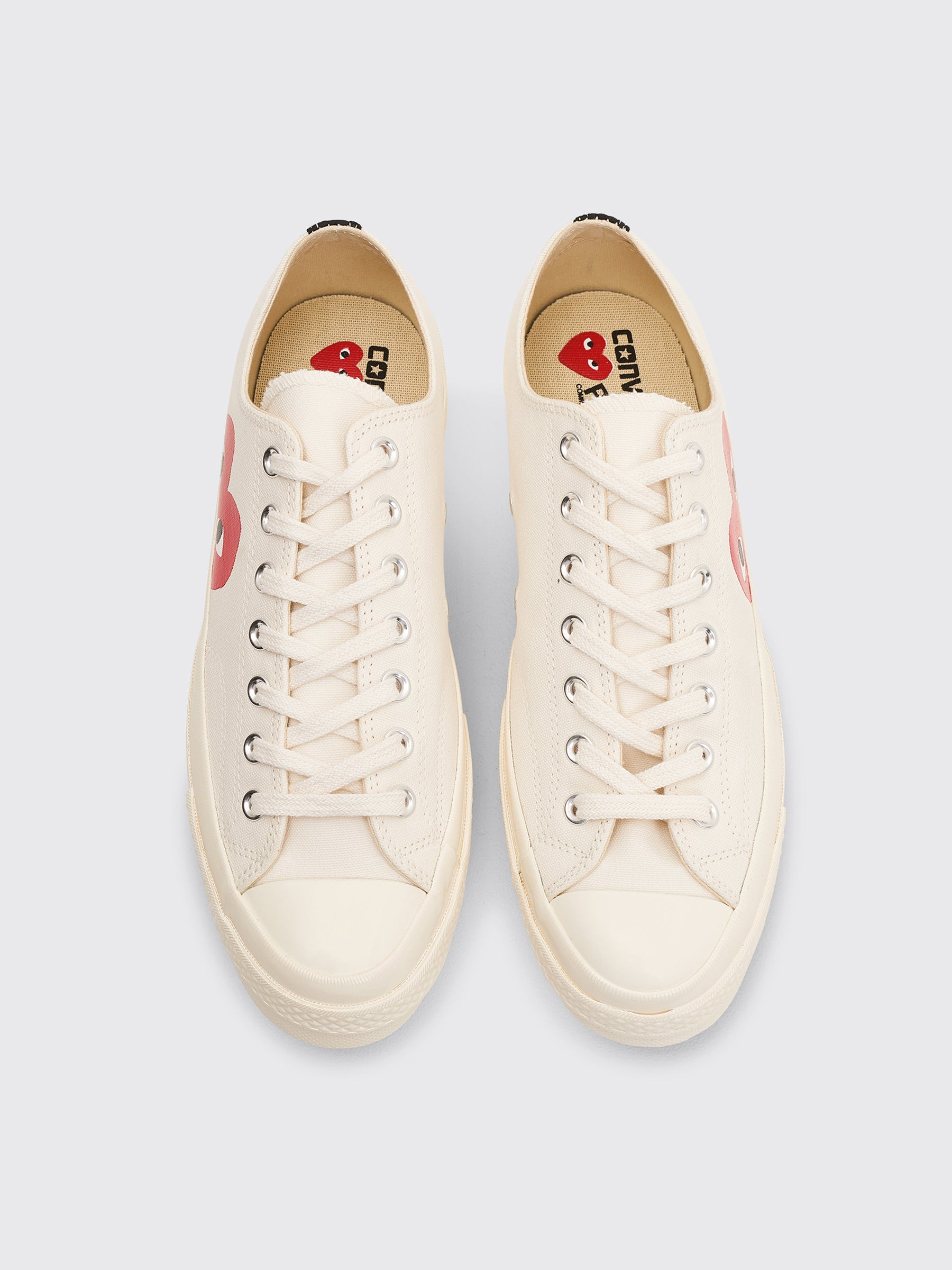 COMME DES GARÇONS PLAY X CONVERSE CHUCK 70 LOW WHITE - 5