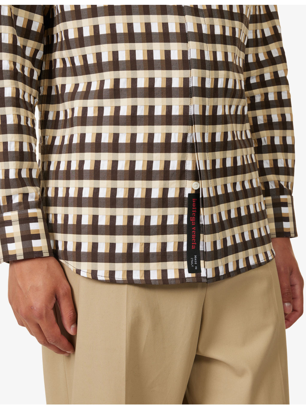 Check-Print Relaxed-Fit Cotton-Poplin Shirt - 5