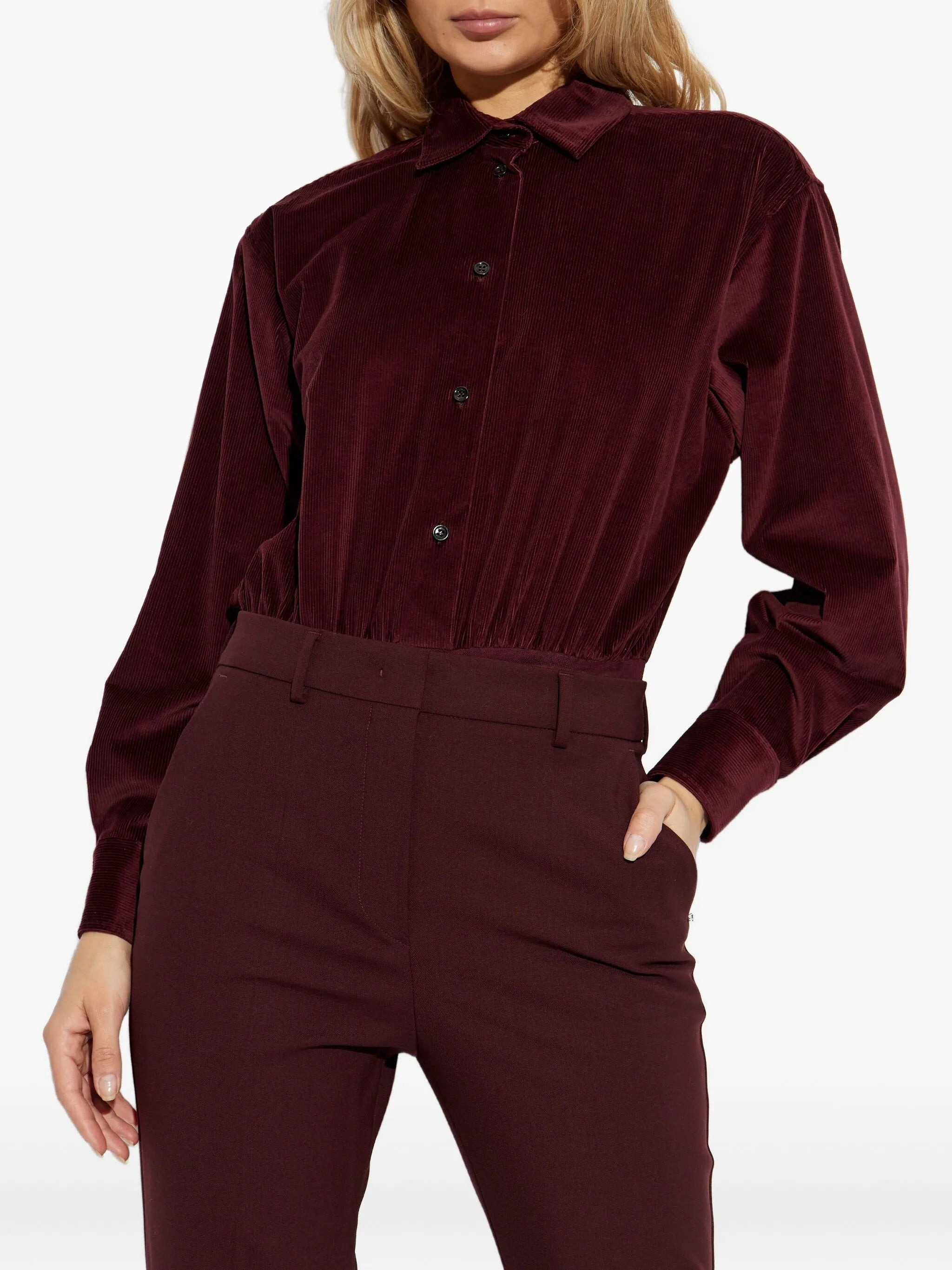 Max Mara Velvet Buttoned Bodysuit - 5