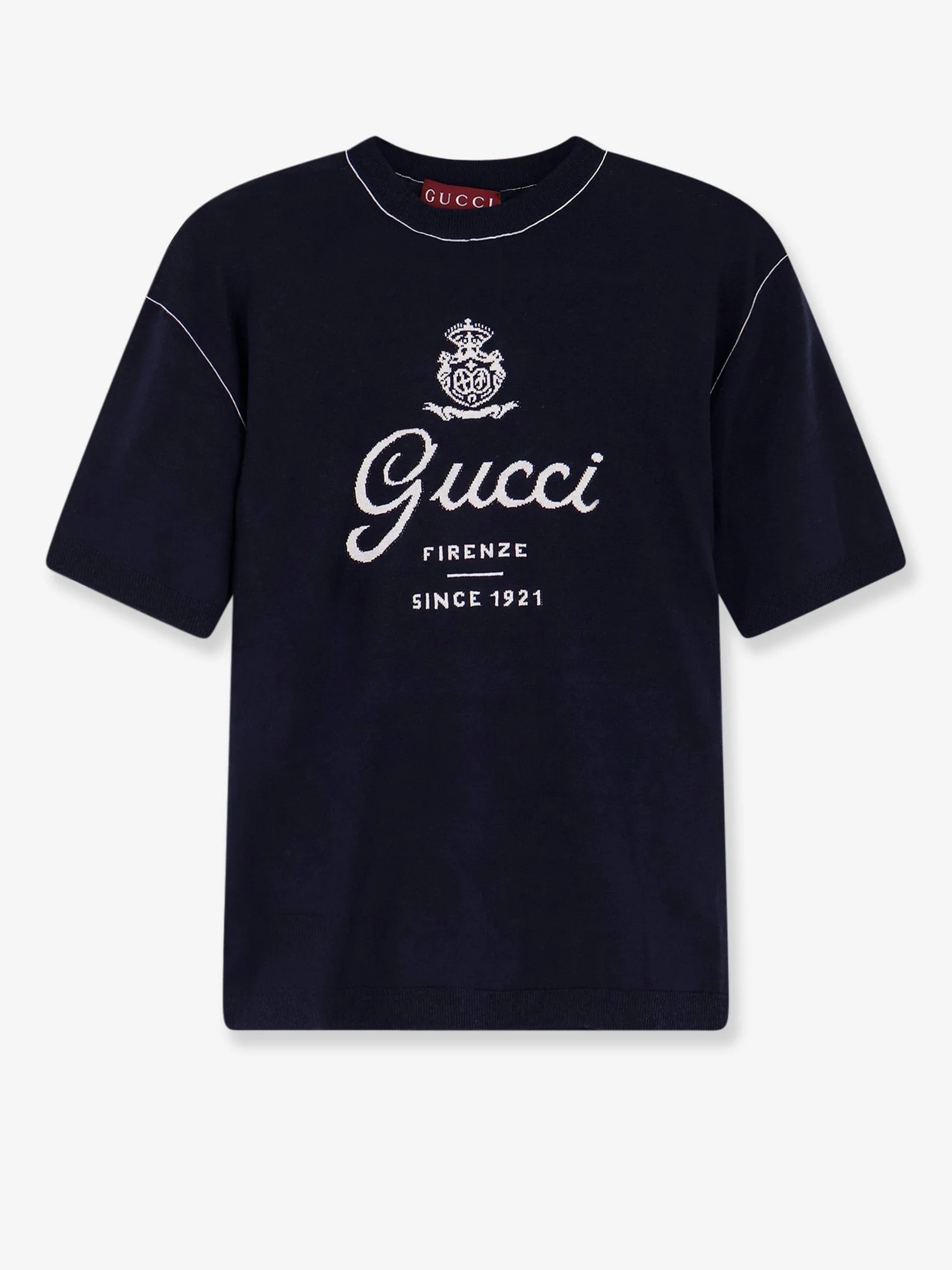 Gucci Silk And Linen Sweater With Gucci Firenze Since 1921 Inlay - 1