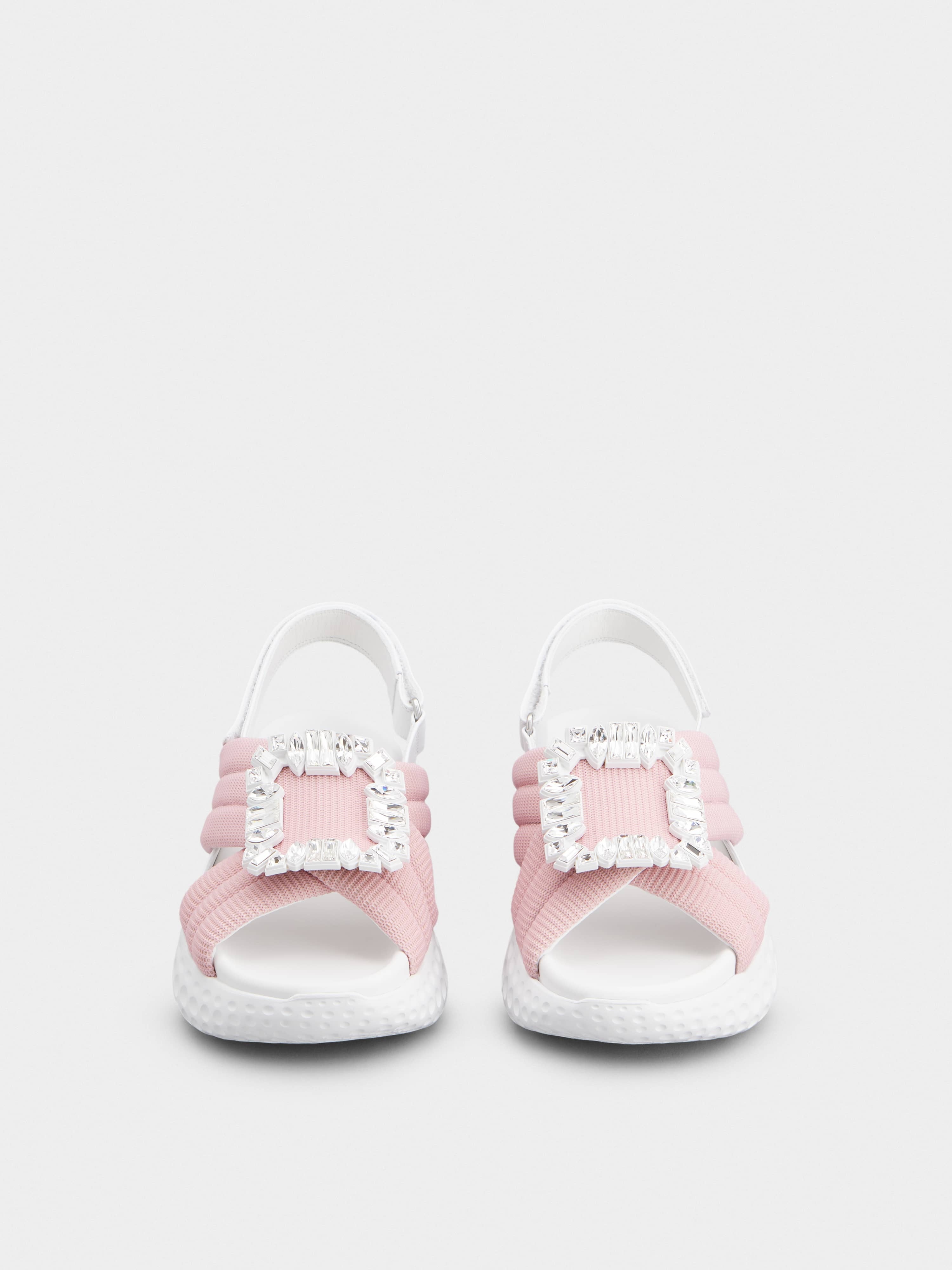 Viv' Run Light Strass Buckle Sandals in Fabric - 7