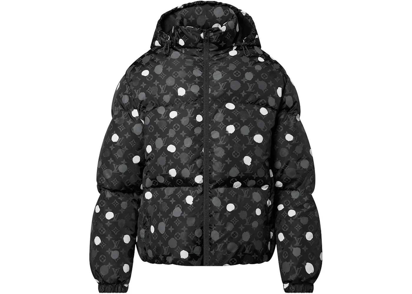 Louis Vuitton x Yayoi Kusama Monogram Painted Dots Down Blouson Sea Lion Grey - 1