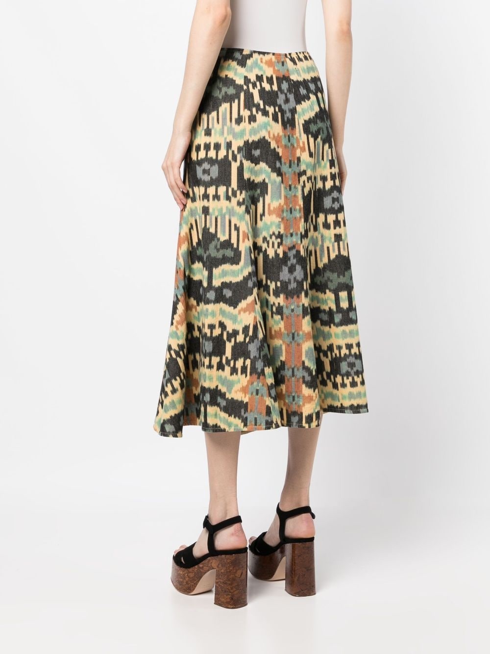 Navi printed cotton skirt - 4