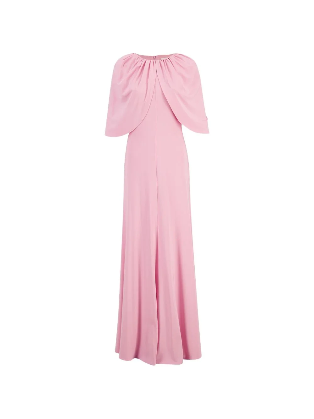 gathered cape maxi dress - 1