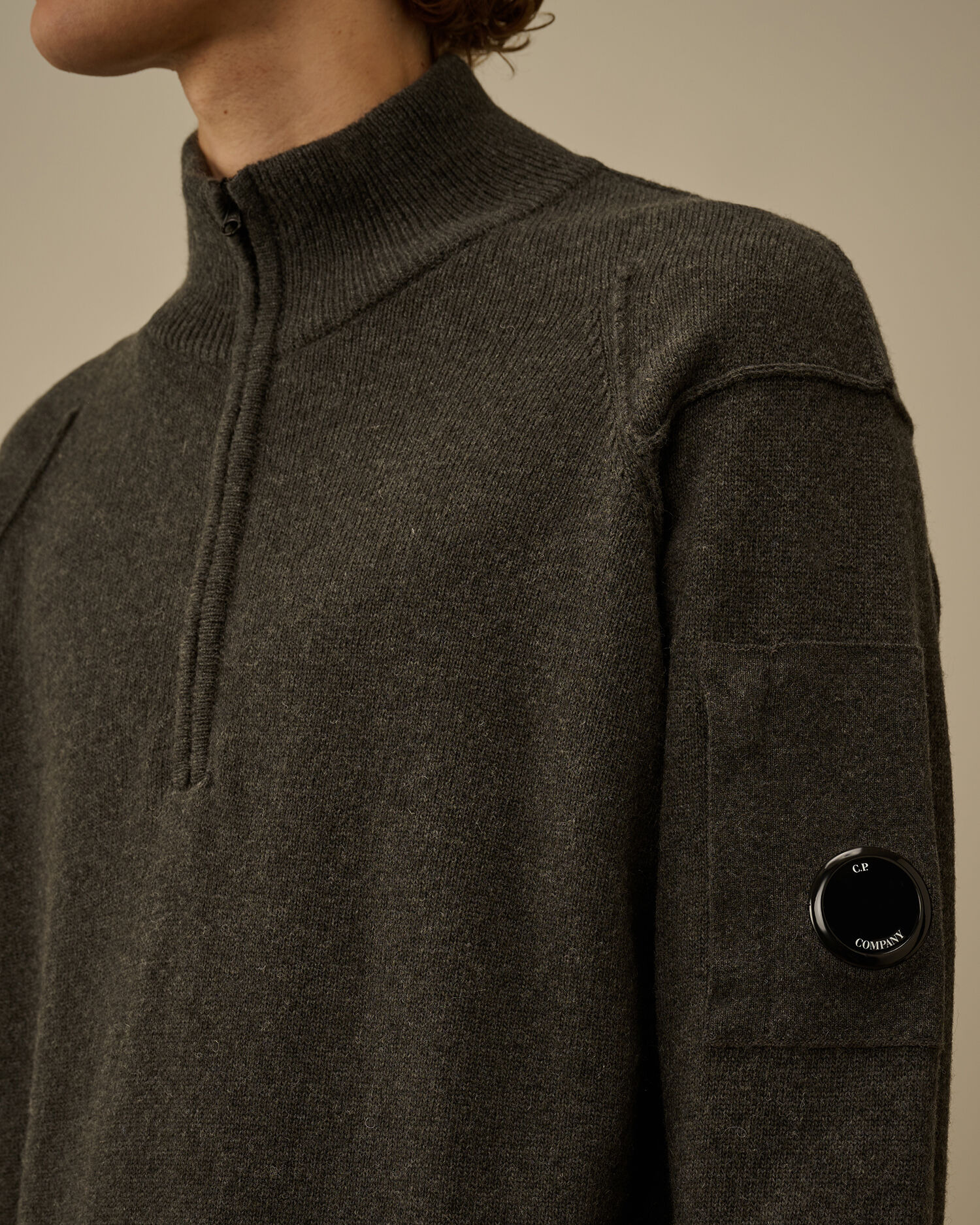 Lambswool GRS Half Zip Sweater - 5